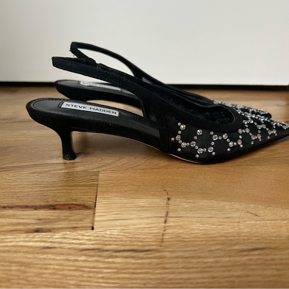KARI black rhinestone kitten heel - Picture 5 of 10